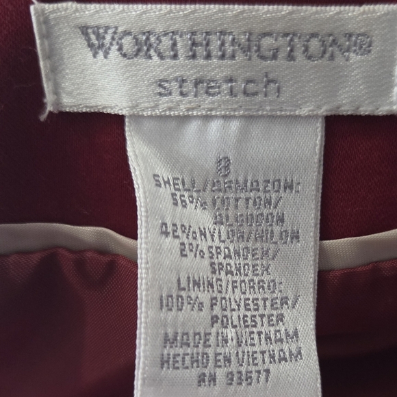 Worthington Stretch Women's Red Blazer Size 8 - Picture 6 of 6